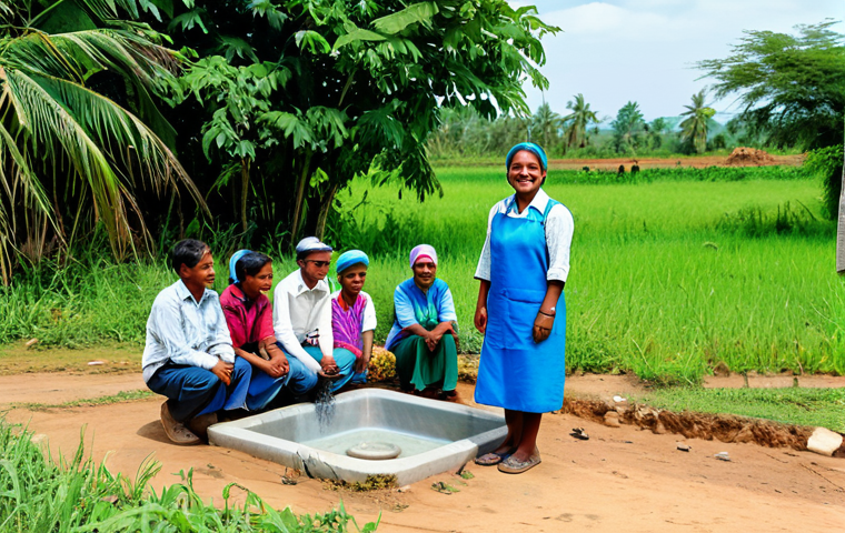 수질환경 취업 경쟁력 높이는 방법 - **

A skilled water treatment plant operator, wearing appropriate attire, carefully monitoring equip...
