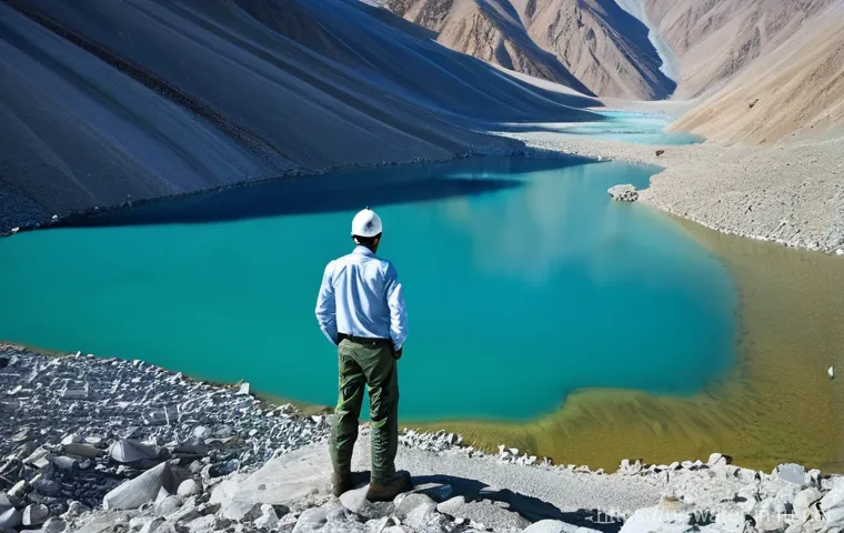 수질환경 분야 실무에서 주의할 점 - **Prompt 1: Personal Safety and Diligent Fieldwork in a Challenging Water Environment**
    "A team ...