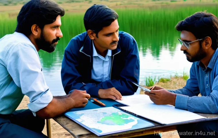 수질환경 분야 실무에서 주의할 점 - **Prompt 2: Advanced Technology and Precision in Water Quality Monitoring**
    "A male environmenta...