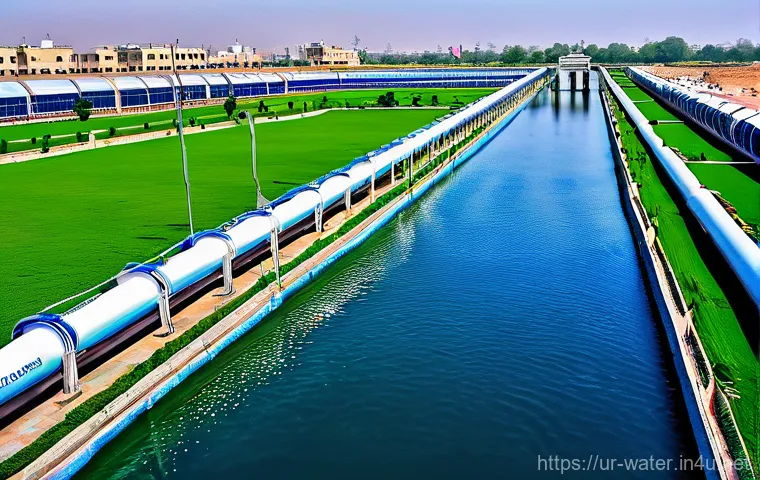 수질환경 공학의 미래 전망 - **Prompt:** A vibrant, futuristic water management center located in a bustling Pakistani city like ...