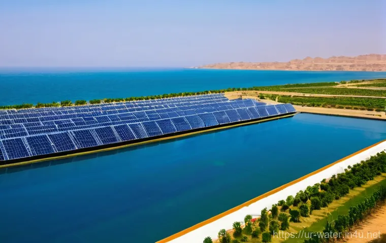 수질환경 공학의 미래 전망 - **Prompt:** A composite image showcasing efficient water usage in both rural and urban Pakistani set...