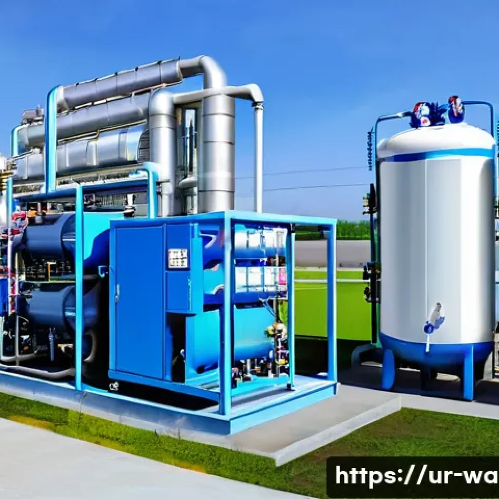 수질환경 관련 국내외 사례 분석 - A detailed, realistic scene of an advanced water purification facility in a South Asian urban settin...